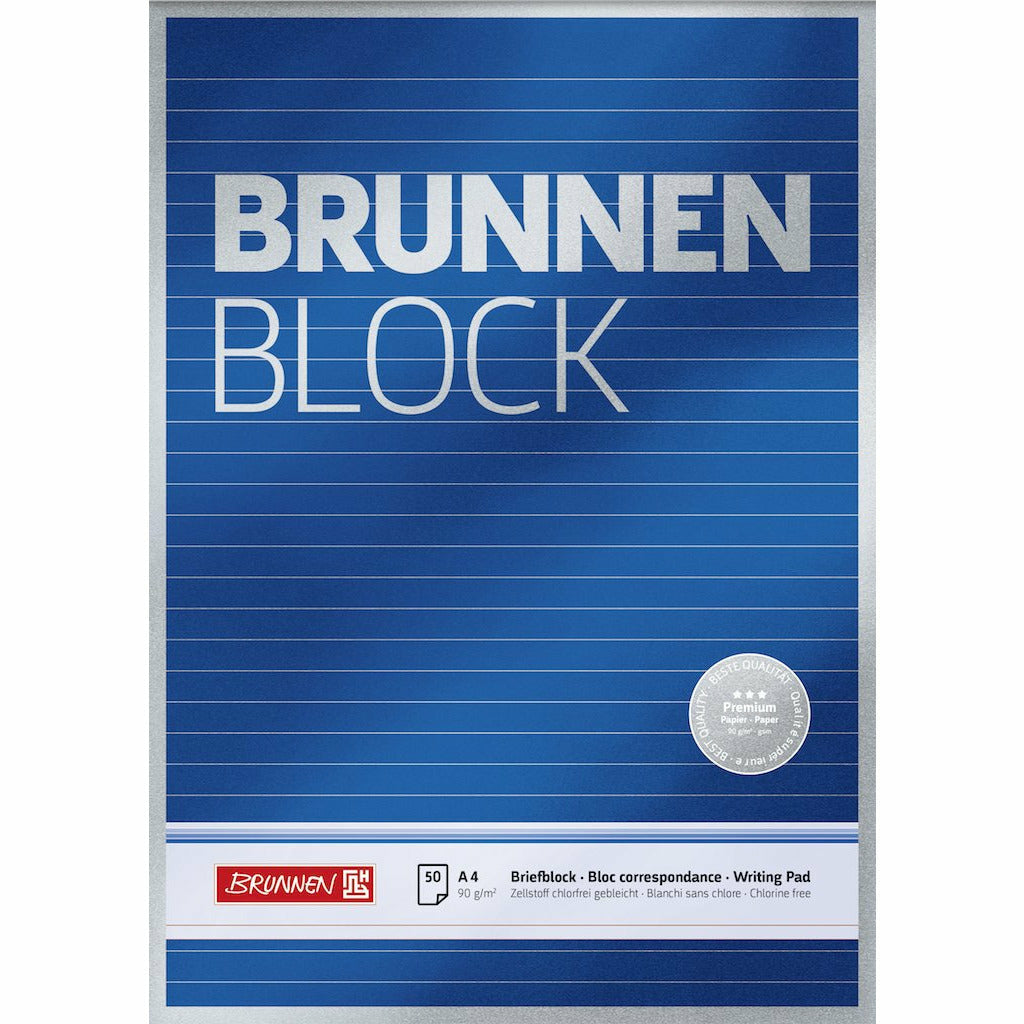 Briefbl. A4 90g BRUNNEN lin. Premiu