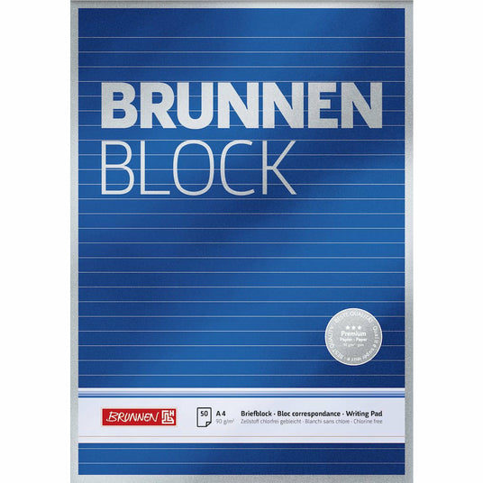 Briefbl. A4 90g BRUNNEN lin. Premiu