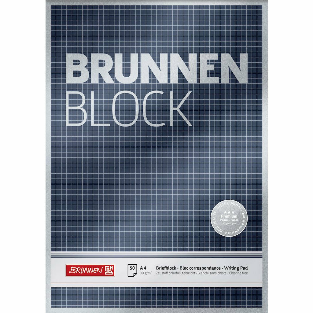 Briefbl. A4 90g BRUNNEN kar.Premium