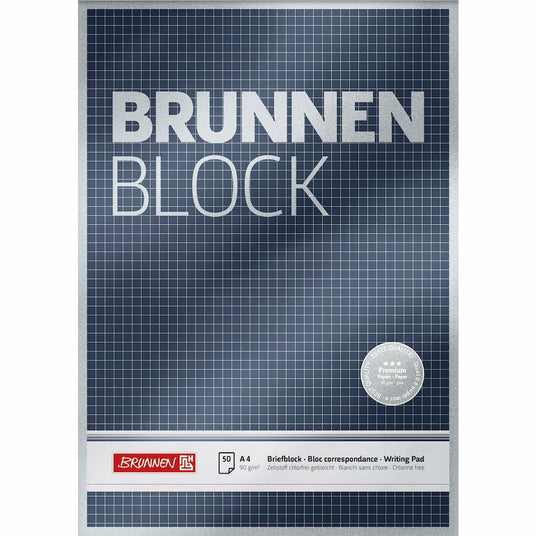 Briefbl. A4 90g BRUNNEN kar.Premium