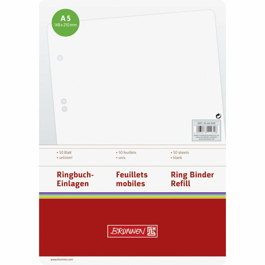 Ringbucheinlage A5 unlin 50Bl