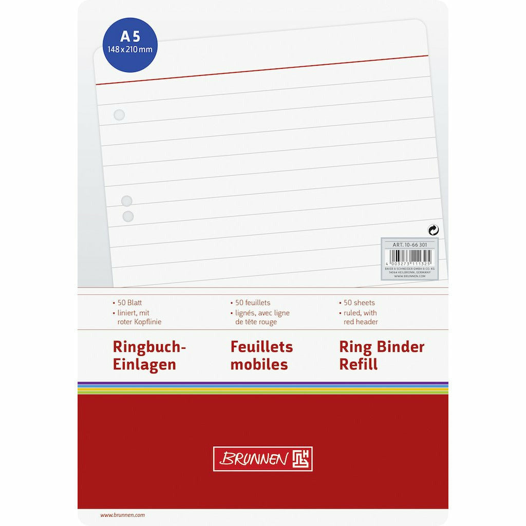 Ringbucheinlage A5 lin 50Bl