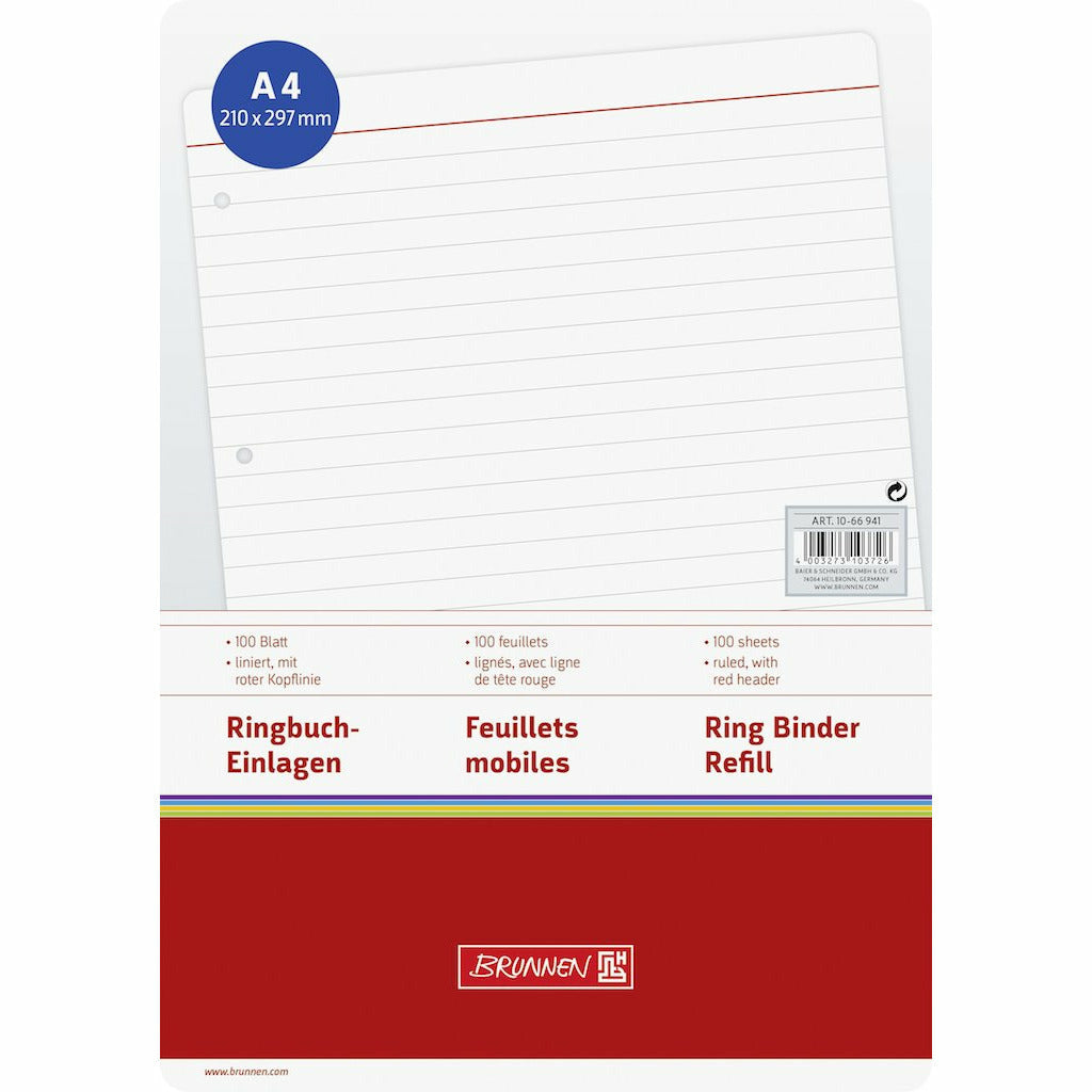 Ringbucheinlage A4 lin 100Bl