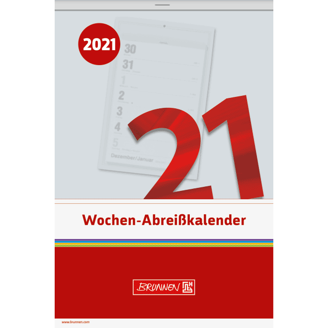 Wochenkalender Wandkalender 2021 14 x 21 cm, Schlitzweite 111 mm