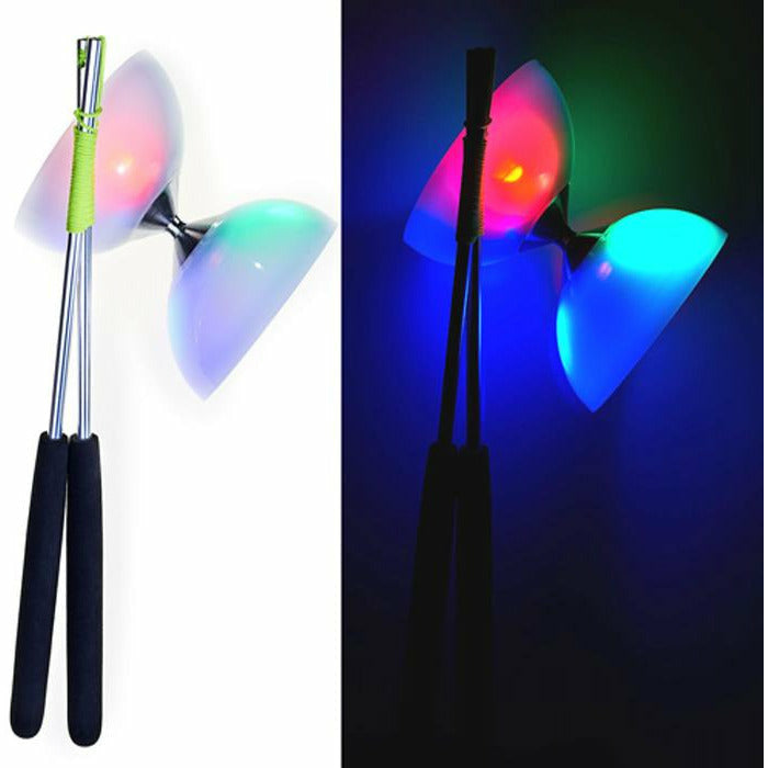 Diabolo Acrobat LED Set mit Handstäben