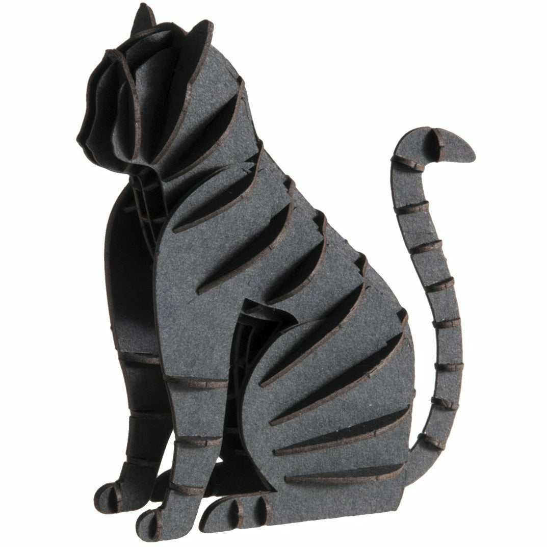 3D-Modell | Katze | schwarz | Spezialkarton | gelasert