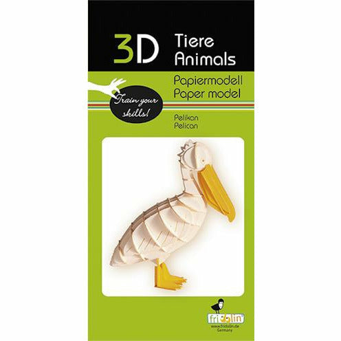 3D-Modell | Pelikan | Spezialkarton | gelasert