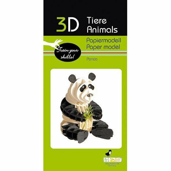 3D-Modell | Panda | Spezialkarton | gelasert