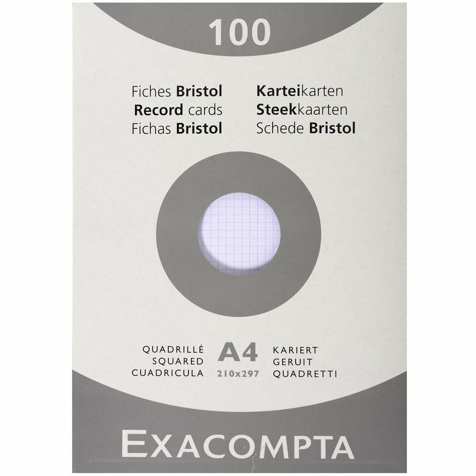 Karteikarten A4 kariert weiss 100St