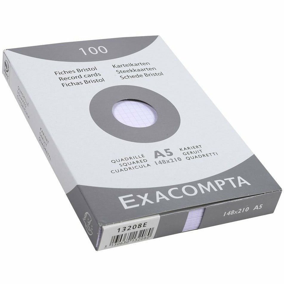 Karteikarten A5 kariert weiss 100St