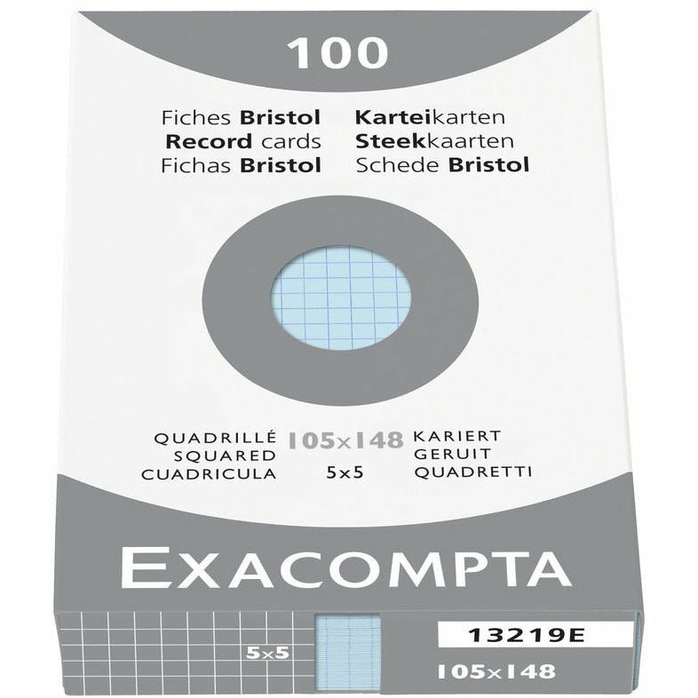 Karteikarten A6 kariert blau 100St