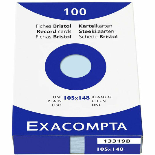 Karteikarten A6 blanco blau 100St