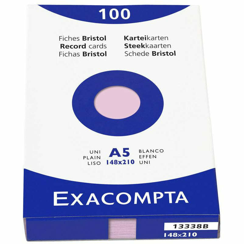 Karteikarten A5 blanco rosa 100St