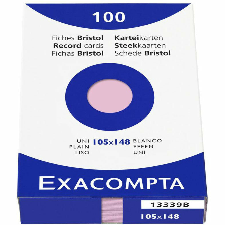 Karteikarten A6 blanco rosa 100St