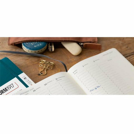 Akademischer Wochenplaner Medium (A5) 2021, mit Extraheft, 18 Monate, Marine, Deutsch