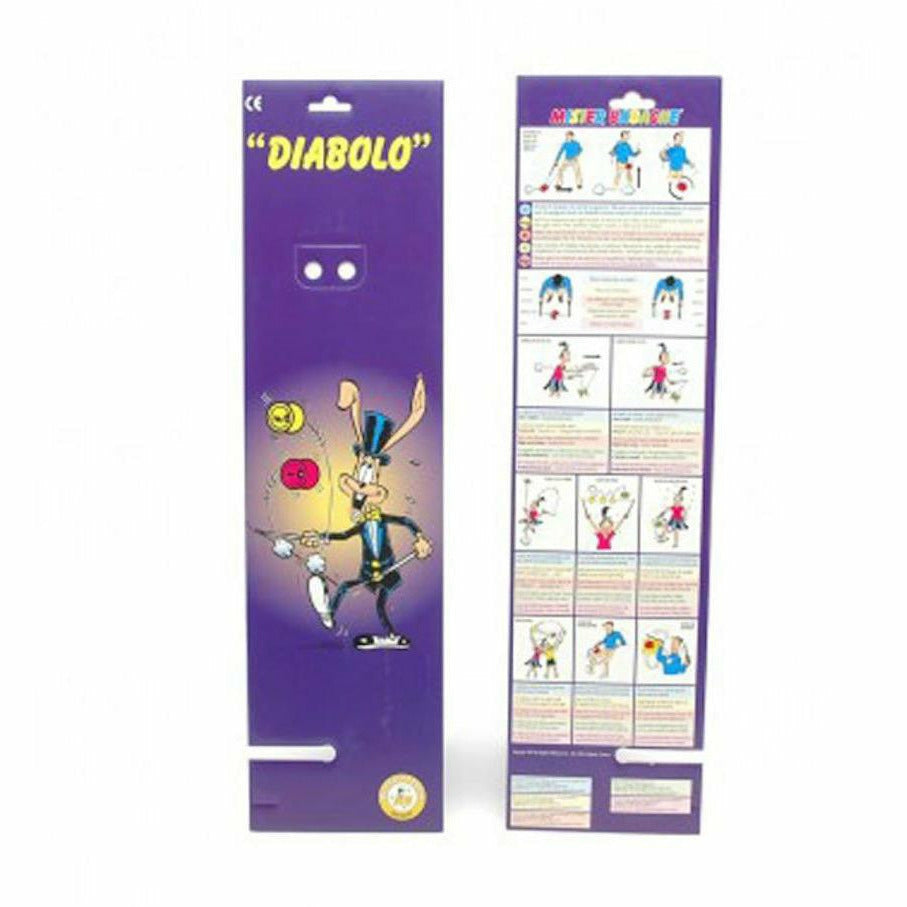 Diabolo Harlekin Medium-Set (Karton) | gelb/blau