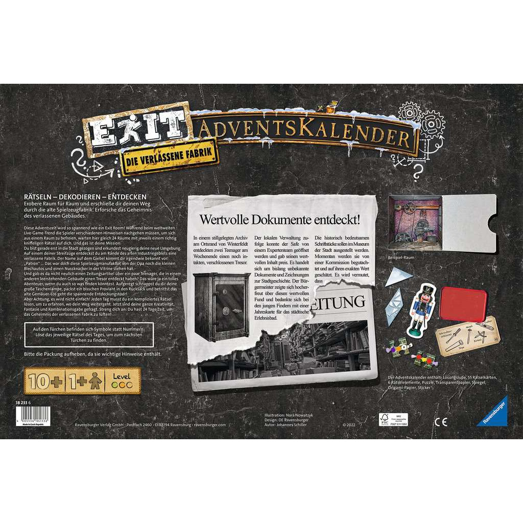 Ravensburger | Exit Adventskalender "Die verlassene Fabrik"