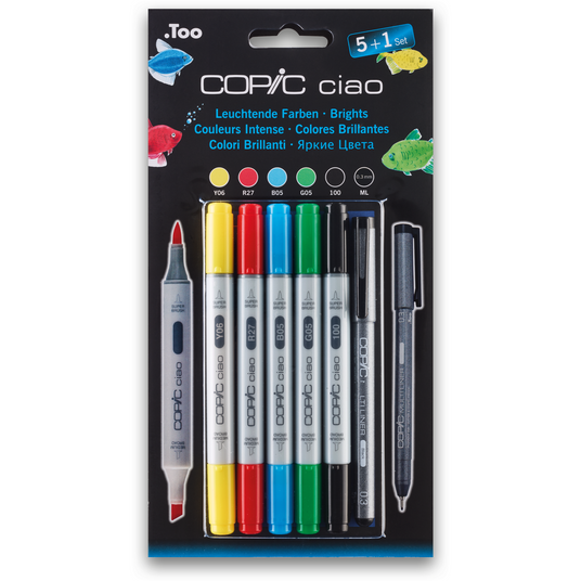 COPIC ciao 5+1 Set Leuchende Farben
