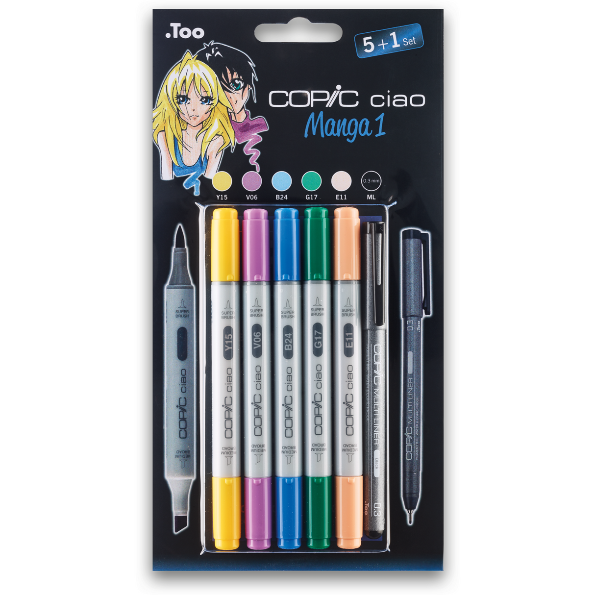 COPIC ciao 5+1 Set Manga 1