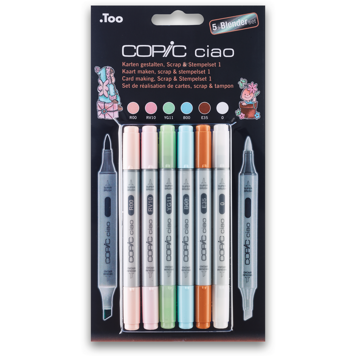 COPIC ciao 5+1 Scrap- und Stempelset 1