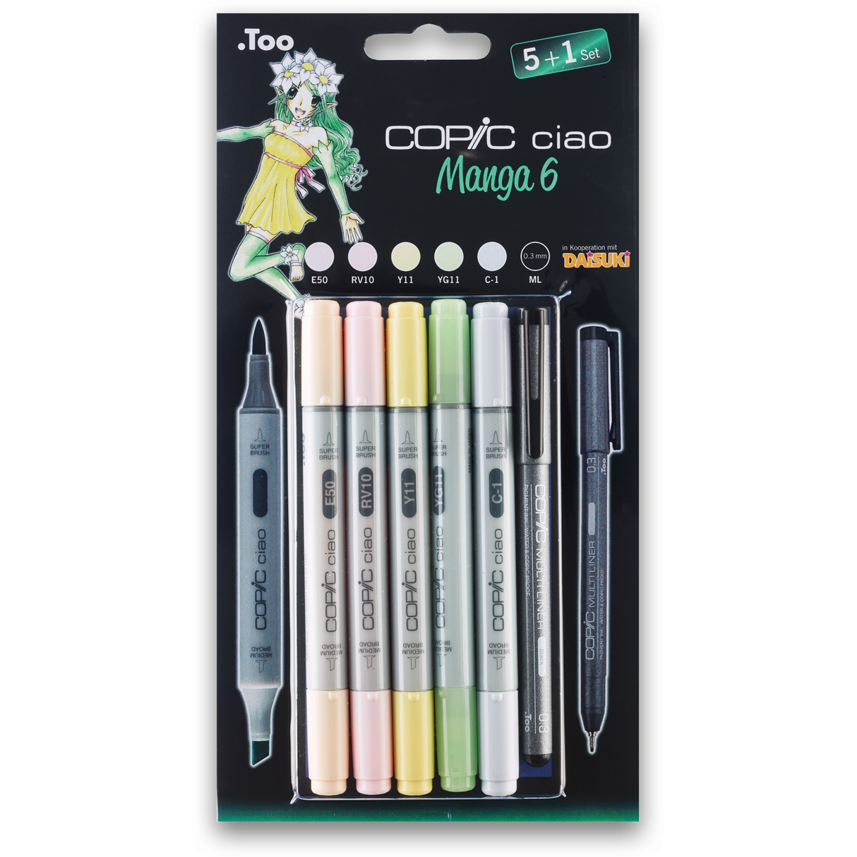 COPIC ciao 5+1 Set Manga 6