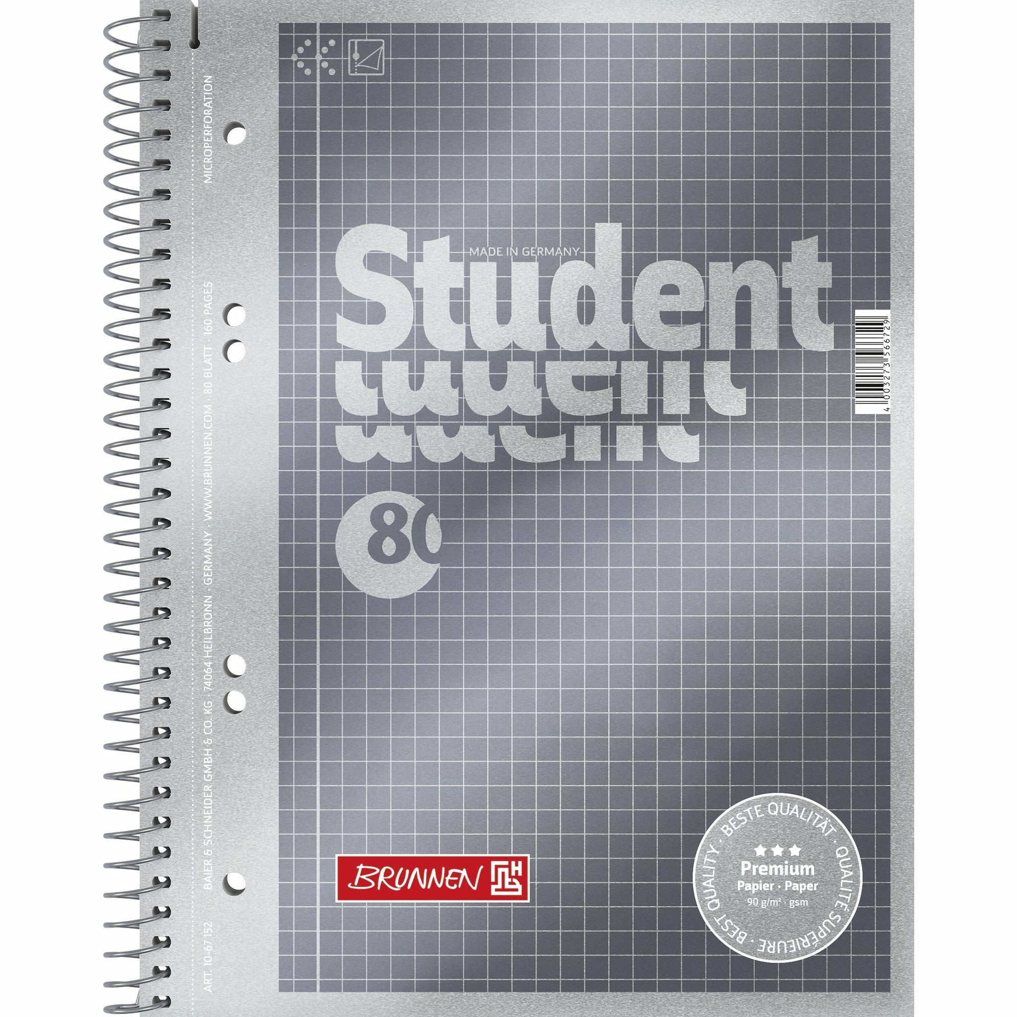 Collegeblock A5 kariert Premium