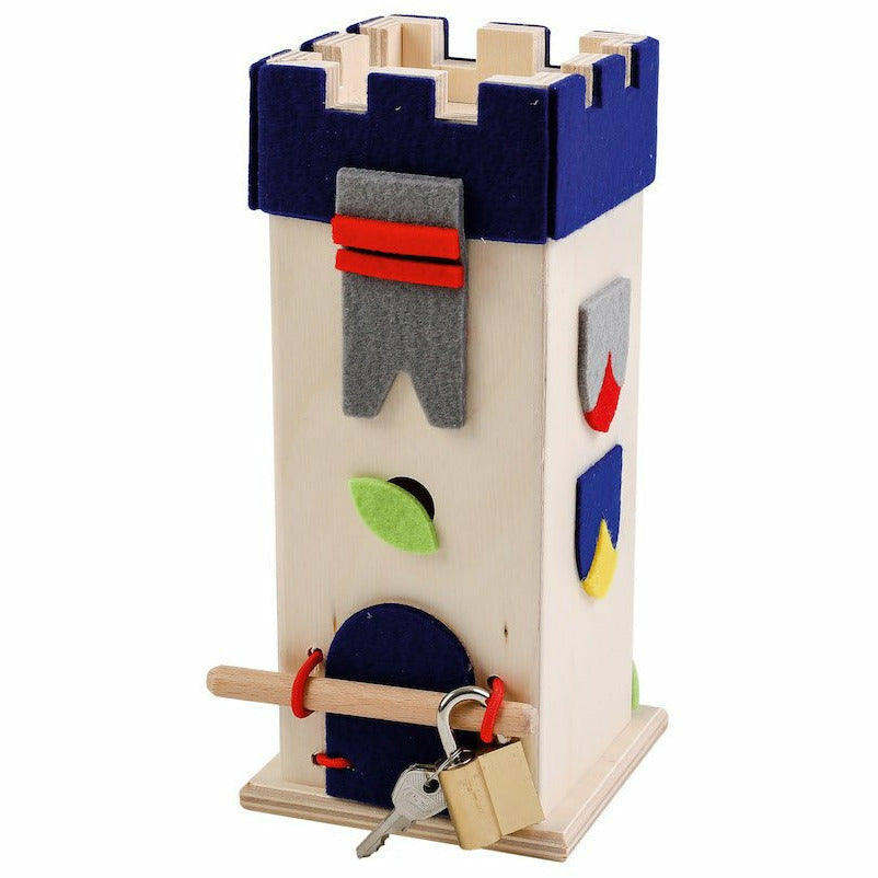 Ahrens | Spardose Schatzturm blau