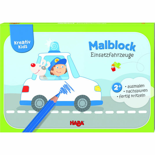 HABA | Kreativ Kids – Malblock Einsatzfahrzeuge