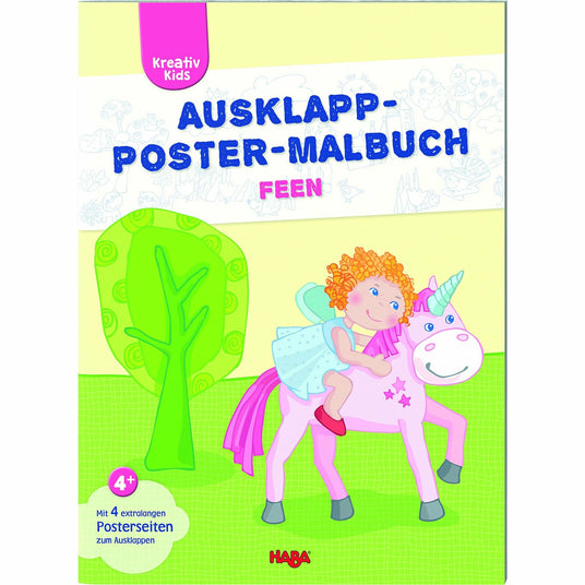 HABA | Kreativ Kids – Ausklapp-Poster-Malbuch Feen