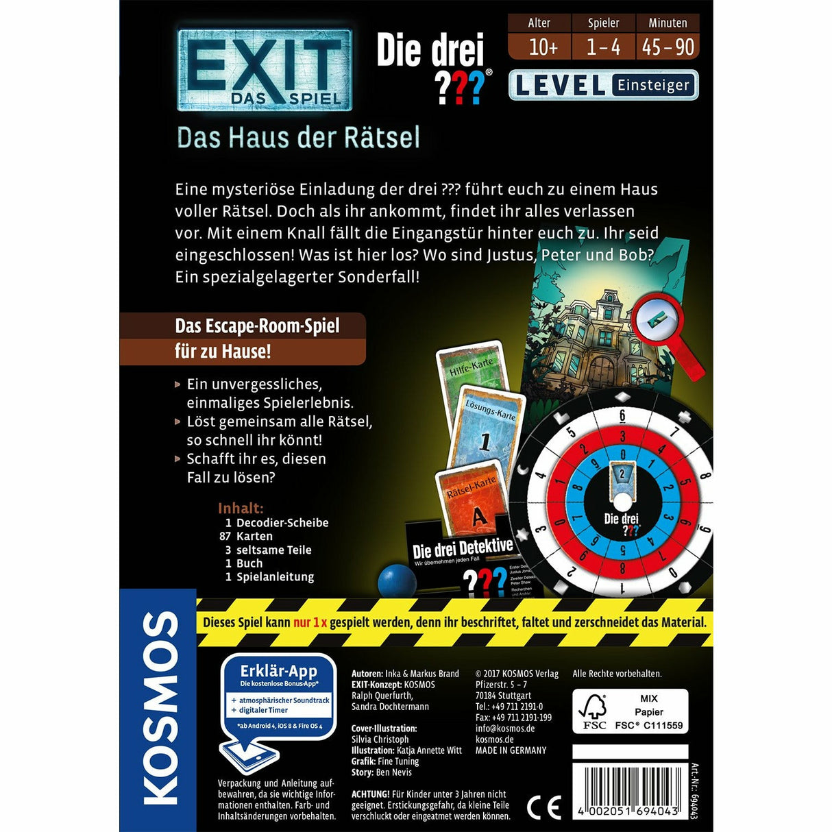 KOSMOS | EXIT® - Das Spiel: Das Haus der Rätsel (E)