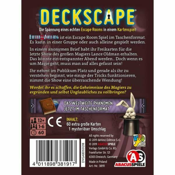 Abacusspiele | Deckscape - Hinter dem Vorhang