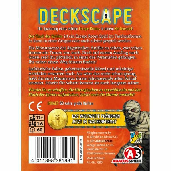 Abacusspiele | Deckscape - Der Fluch der Sphinx