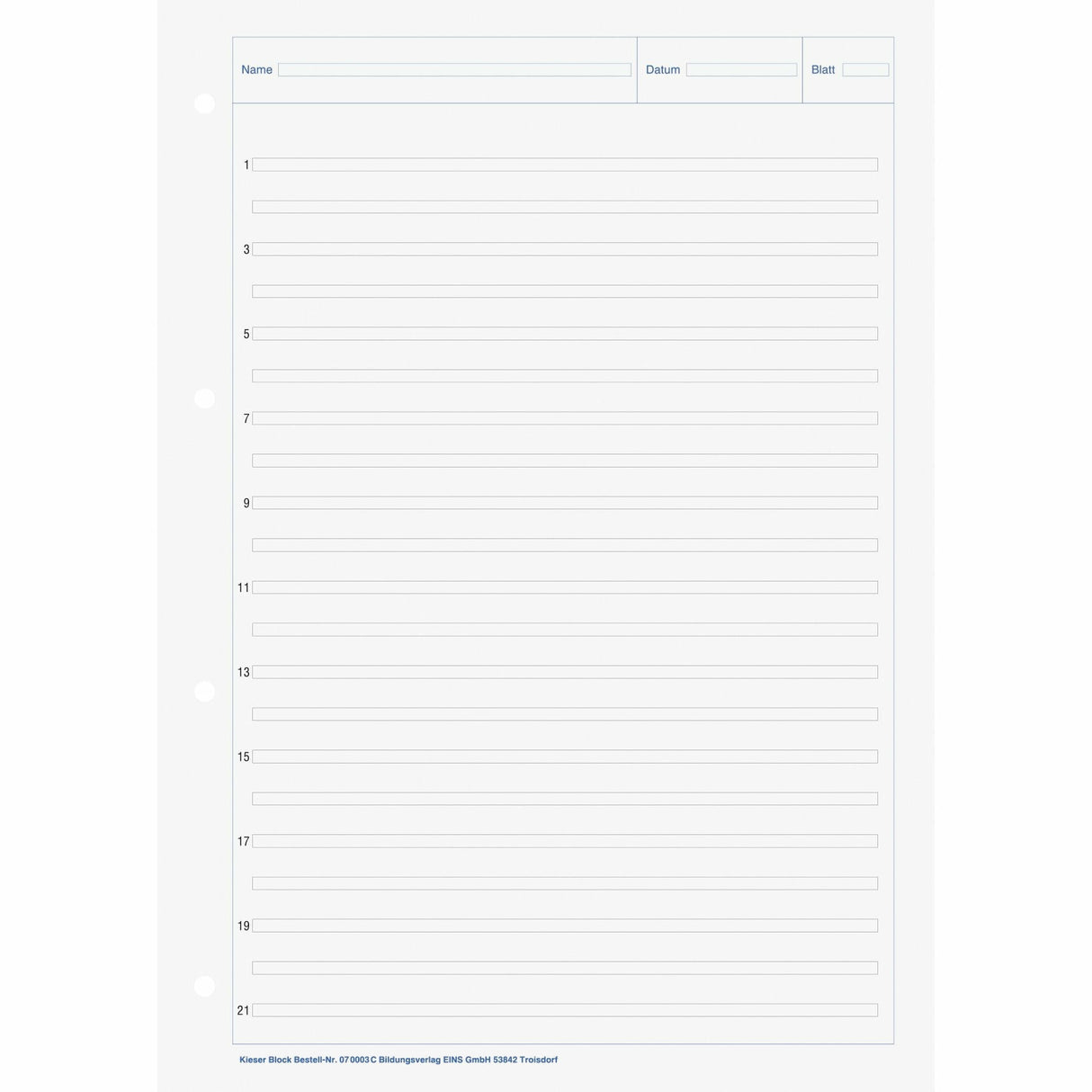 Block A4 Kieserblock Lin3 50Bl