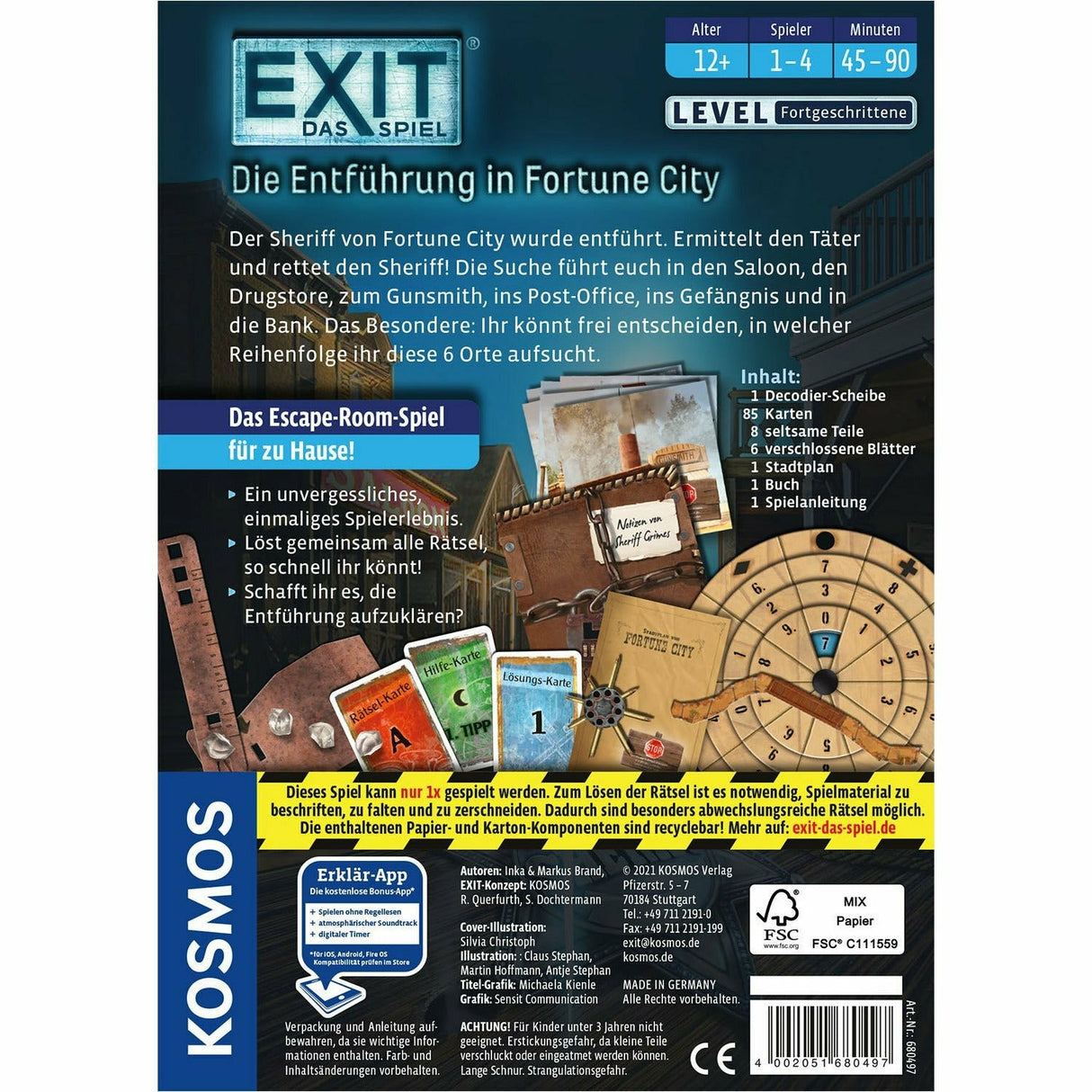 KOSMOS | EXIT® - Das Spiel: Die Entführung in Fortune City (F)