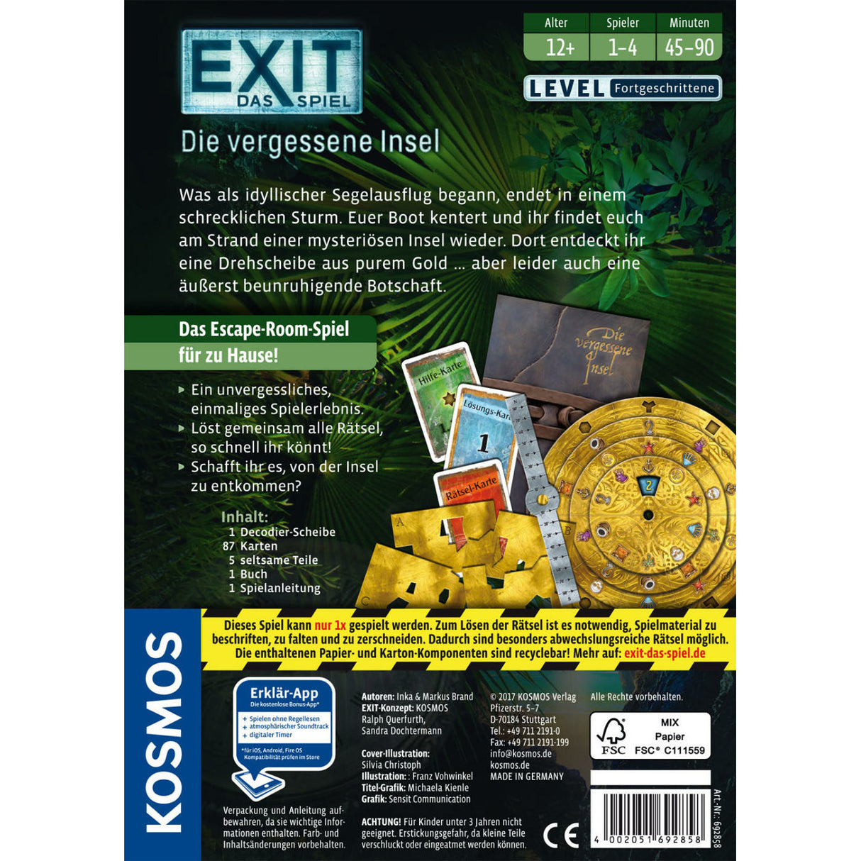 KOSMOS | EXIT® - Das Spiel: Die vergessene Insel (F)