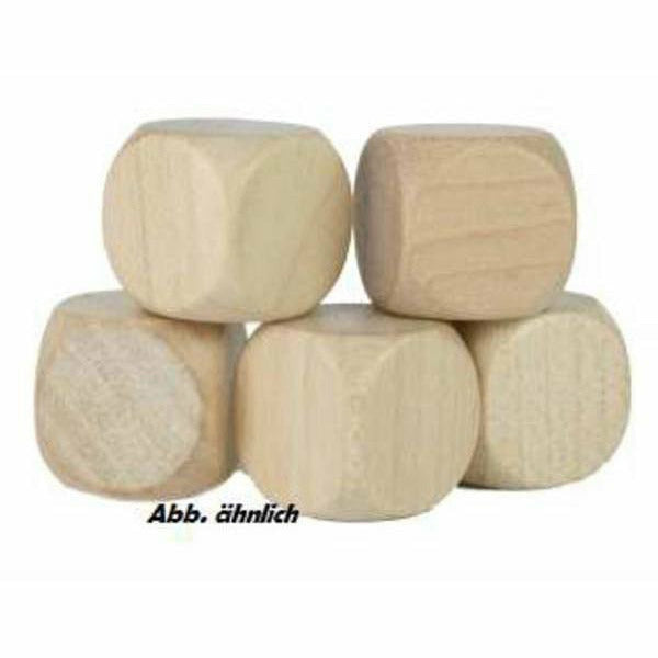 Amigo | Würfel Naturholz | 6 Seiten | Blanko W06 16mm