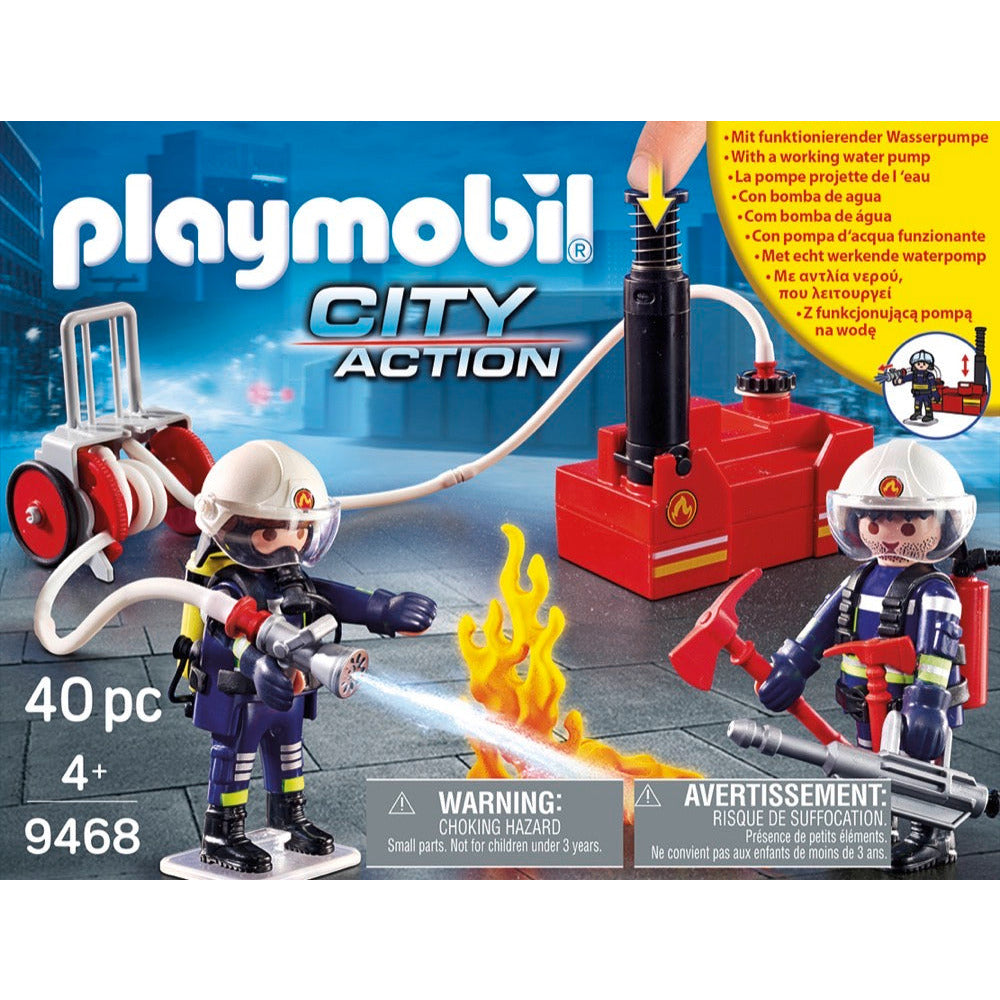 PLAYMOBIL 9468 Feuerwehrmänner mit Löschpumpe