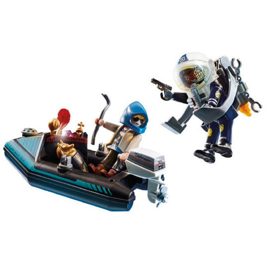 PLAYMOBIL 70782 Polizei-Jetpack: Festnahme des Kunsträubers