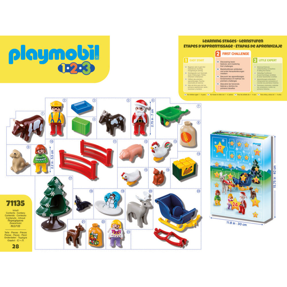 PLAYMOBIL 71135 1.2.3 Adventskalender 'Weihnacht auf dem Bauernhof'