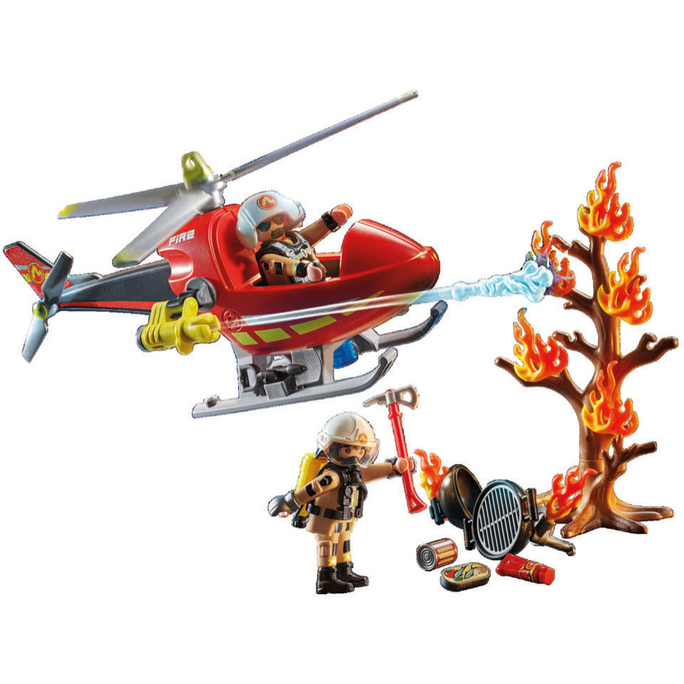 PLAYMOBIL 71195 Feuerwehr-Hubschrauber
