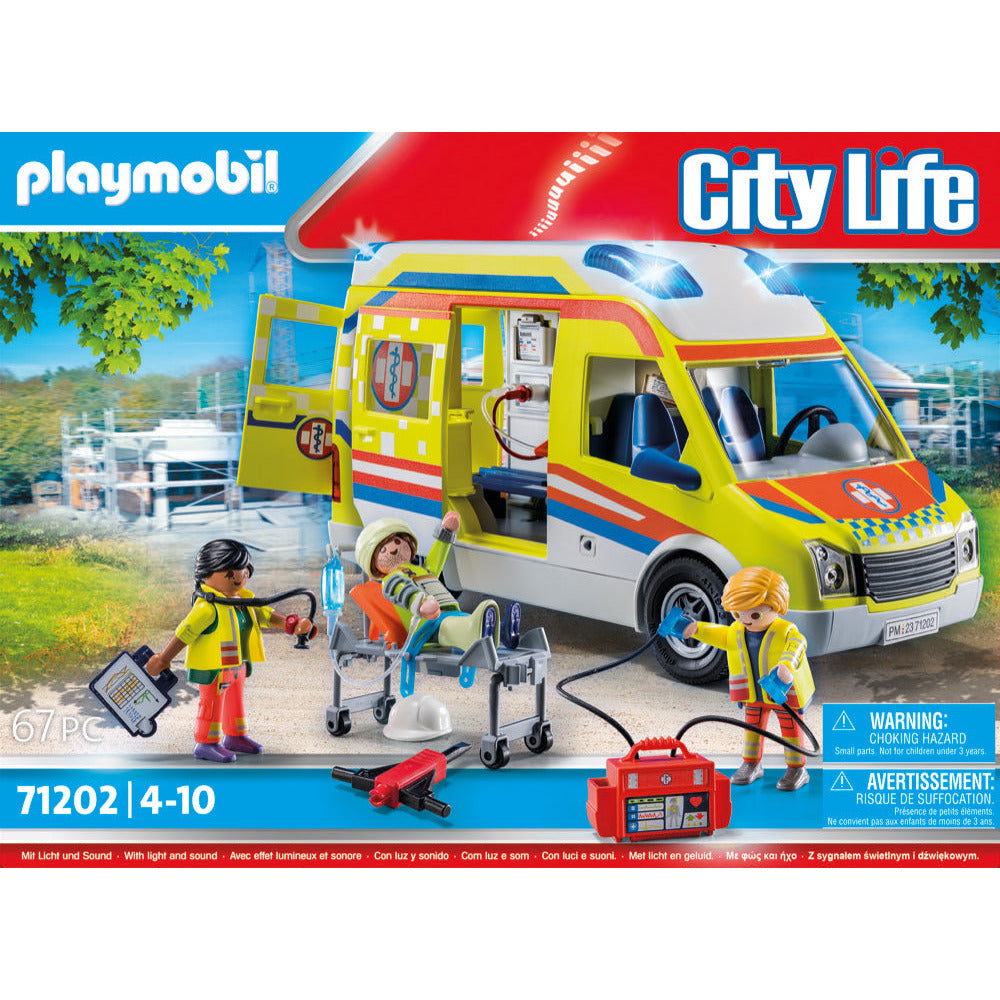 PLAYMOBIL 71202 Rettungswagen mit Licht und Sound