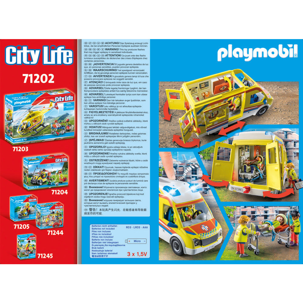 PLAYMOBIL 71202 Rettungswagen mit Licht und Sound