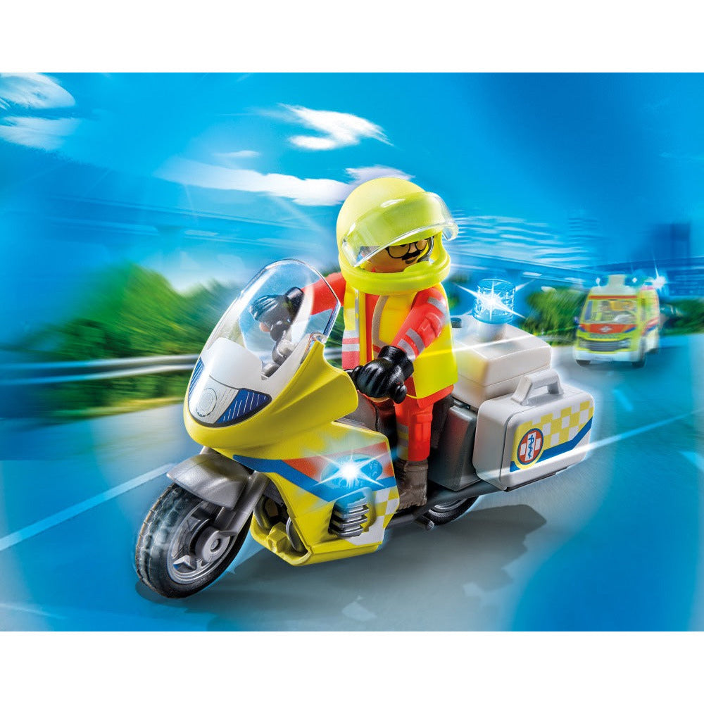 PLAYMOBIL 71205 Notarzt-Motorrad mit Blinklicht