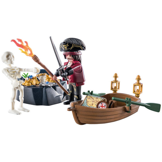 PLAYMOBIL 71254 Starter Pack Pirat mit Ruderboot