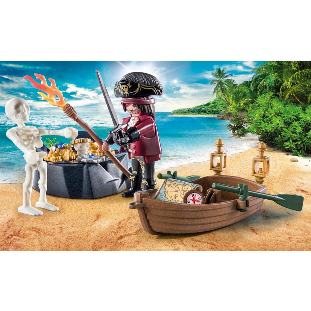 PLAYMOBIL 71254 Starter Pack Pirat mit Ruderboot