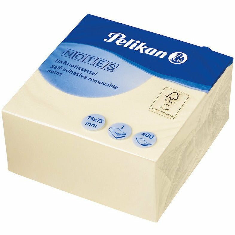 Notizhaftzettel Würfel gelb 75x75 mm 400 Blatt,N129 FSC Mix