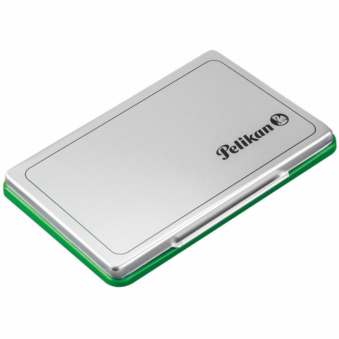 Stempelkissen 2 grün Metallic-Gehäuse 7x11 cm