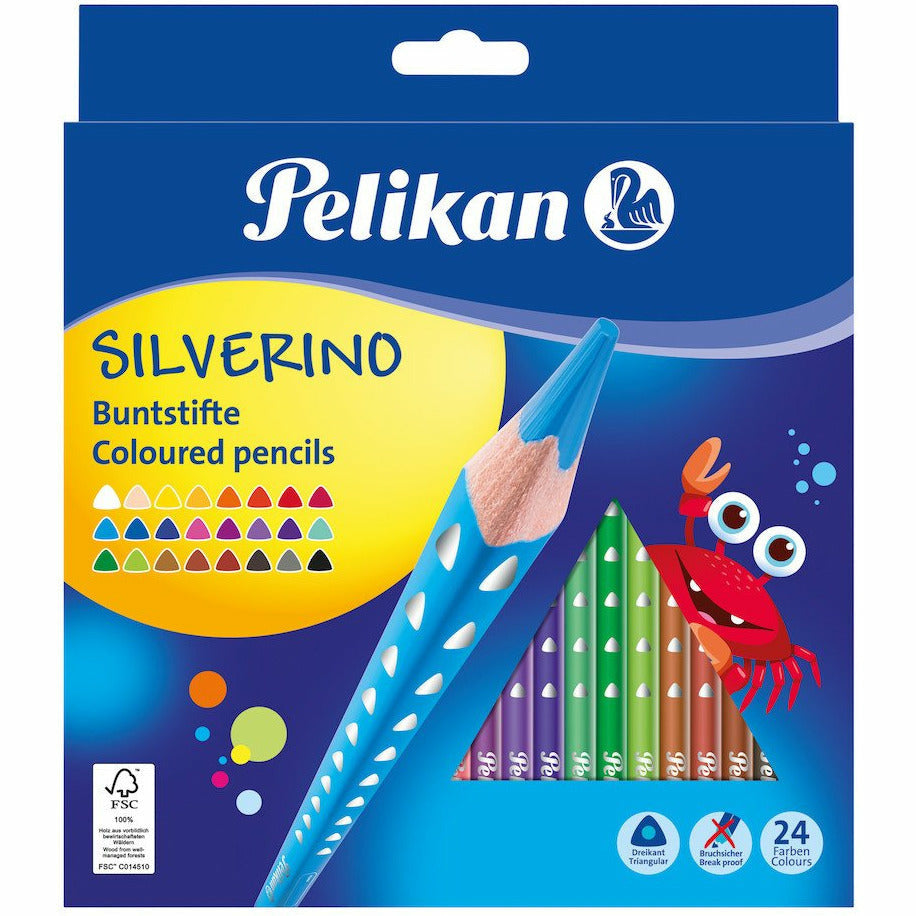 Buntstifte SILVERINO 24er dreieckig dünn BD24LN