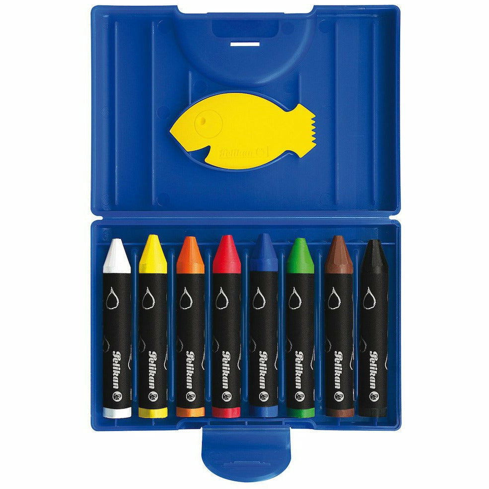 Wachsmaler rund wasservermalbar im Kunststoffetui blau 666/8 WL