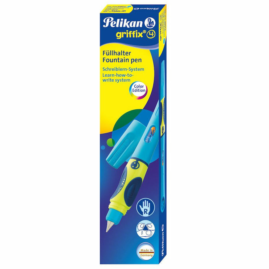 Füllhalter Griffix 4 NeonFreshBlue A P2NBR für Rechtshänder in Faltschachtel